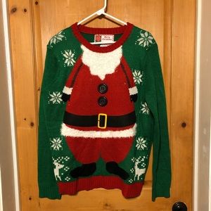 Santa Ugly Christmas Sweater with Lights